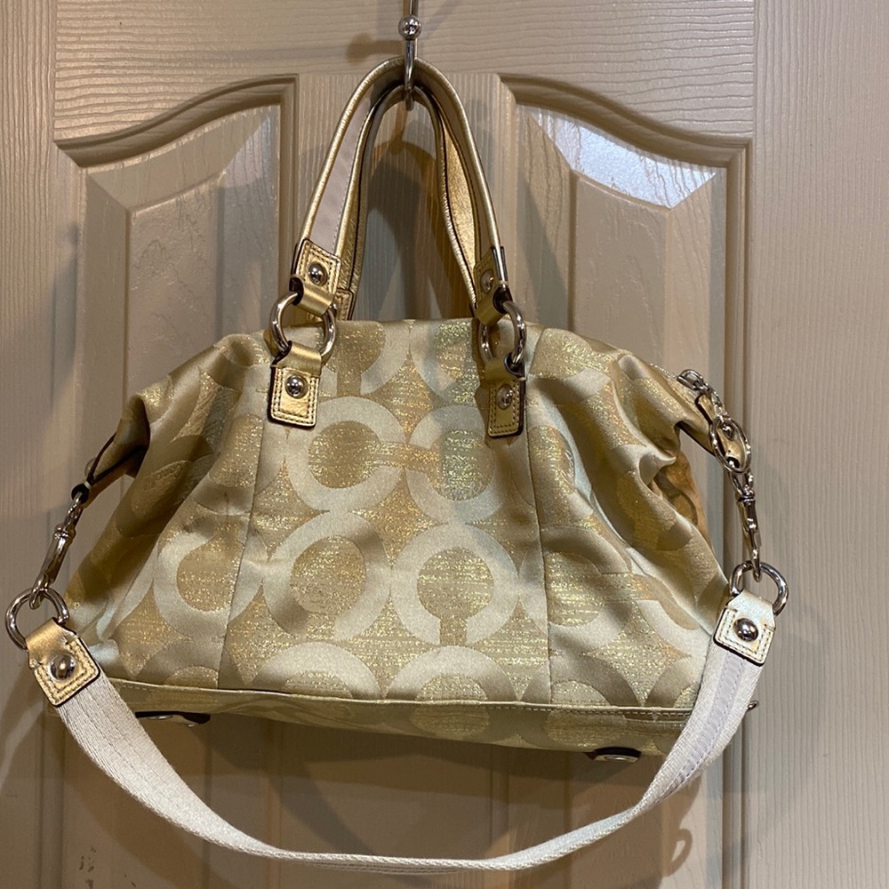 Like New Coach sateen Satchel/Shoulder bag